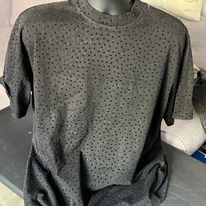 Men's Black Studded Tee